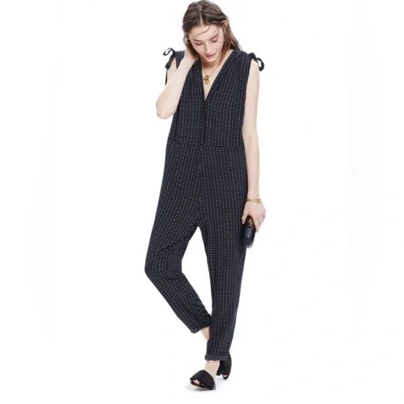 Hatch Twilight Maternity Jumpsuit Size 0 XS Black and White Print Boho Summer